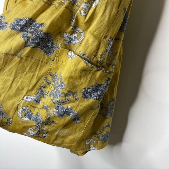 Pili Carrera girl teen mustard gold and grey leopard zebra print mini skirt 14 - Picture 6 of 10